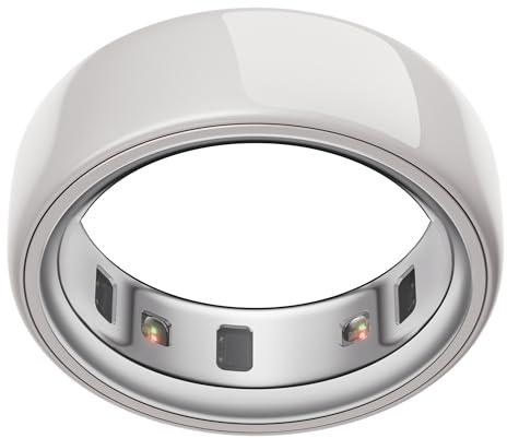 Oura Ring 4 Ceramic – Cloud – Größe 13 – Smart Ring – Bestimme Deine Größe vor dem Kauf