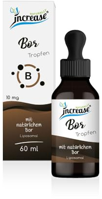 Liposomale Bor Tropfen hochdosiert - (300mg Bor pro Packung) 10mg Bor pro Tagesdosis - MCT Öl - Hohe Bioverfügbarkeit