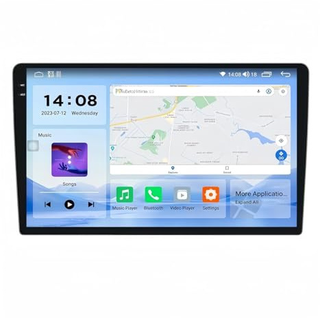 Sat Nav Android 12 8core 360 Camera Car DVD Player Universal Carplay Video Auto Radio(8g,128G)