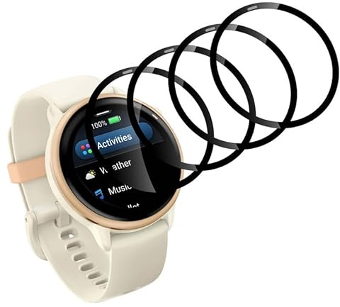 Banuyaw für Schutzfolie für Garmin Vivoactive 6 Folie, Weich TPU Schutz für Panzerfolie Garmin Vivoactive 6 Displayschutz, Sensitive Touch Panzer Schutz Glas für 4 Stück Handyfolie
