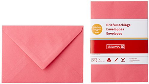 Brunnen 105125226 Briefumschlag Universalpapier, C6, 10 Stück, fuchsia