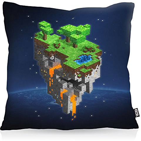 VOID Mine Tower Kissenbezug Kissenhülle Outdoor Indoor Cube Block würfel Spiel Game, Kissen Größe:40 x 40 cm