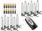 12 Weihnachtsbaumkerzen kabellos Timer Dimmfunktion Flacker-Modus Farbwechsel Batterien Weihnachtsbeleuchtung für Innen & geschützten Außenbereich (Silber)