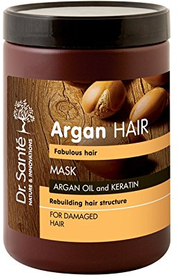 Dr. Sante 5124 Haarmaske mit Arganöl und Keratin für geschädigtes Haar, 1000 ml