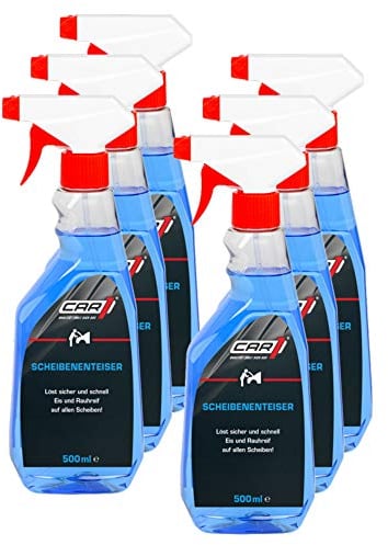 Car1 Lot de 6 dégivreurs de pare-brise pour pare-brise arrière, vitre arrière, rétroviseur extérieur, pour l'hiver 500 ml