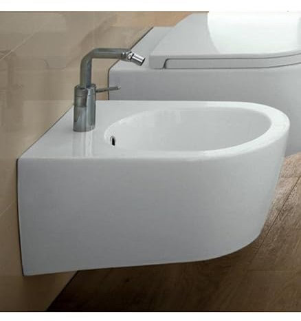 Hatria - Bidet sospeso monoforo fissaggi nascosti Serie Fusion Art.Y1D925 - Bianco, Monoforo, A Magazzino
