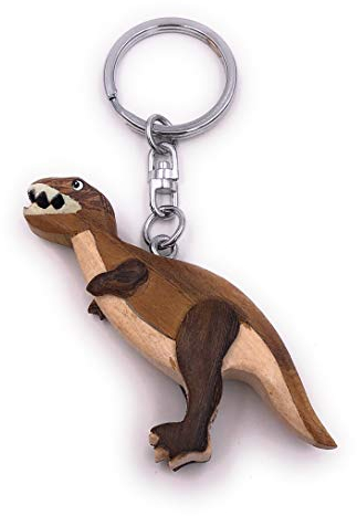 H-Customs T-Rex Dino Dinosaurier Holz Edel Handmade Schlüsselanhänger Anhänger