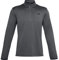 Under Armour Armour Fleece 1/2 Zip, Elasticated and Breathable Long Sleeve Fleece, Comfortable Half Zip Running Top Men, Black (Pitch Gray / Black), L