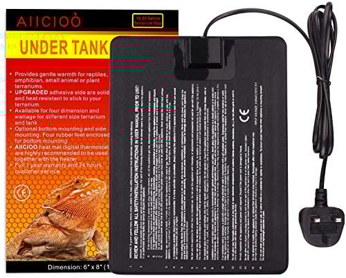 AIICIOO Eidechsen-Terrarium-Heizkissen – 8 W Haustier-Heizkissen für Aquarium, beheizte Matten für Reptilien, Eidechsen, Schildkröten, Schlange