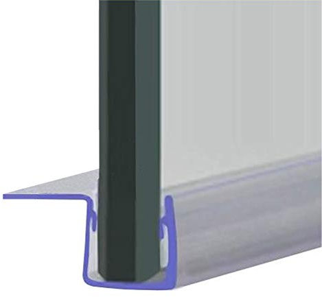 Shower Seal for Screens, Doors or Panels | Fits 10, 11 or 12mm Glass | 20mm Deflector Fin for When There is No Gap | 80cm, 90cm, 140cm or 2m Long | SEAL109 (90cm)