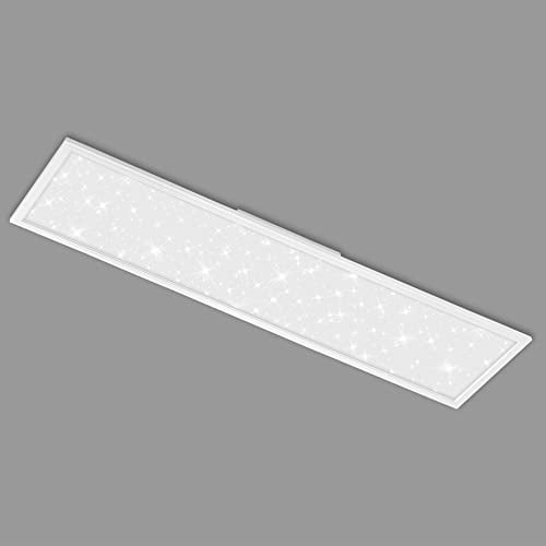 BRILONER Leuchten - LED Panel, Deckenlampe inkl. Sternendekor, 4.100 Lumen, 4.000 Kelvin, 38 Watt, Weiß, 1.195x295x60mm (LxBxH), 7393-016