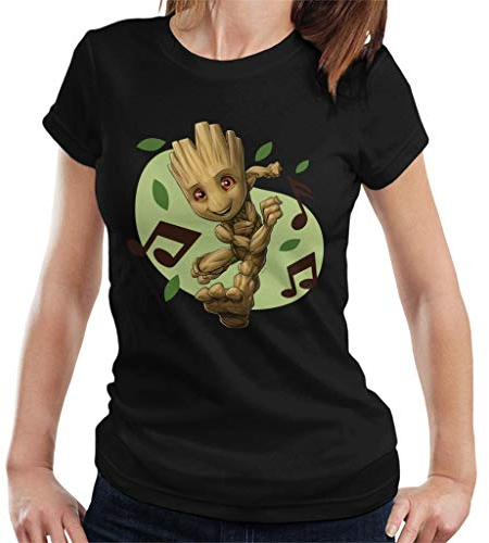 Marvel Guardians of The Galaxy Groot Musical Clefs Women's T-Shirt