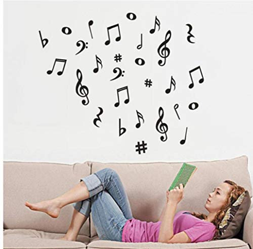 Mur Note De Musique Sticker Stickers Muraux Amovibles Art Mural Vinyle Chambre Décoration Stickers Muraux