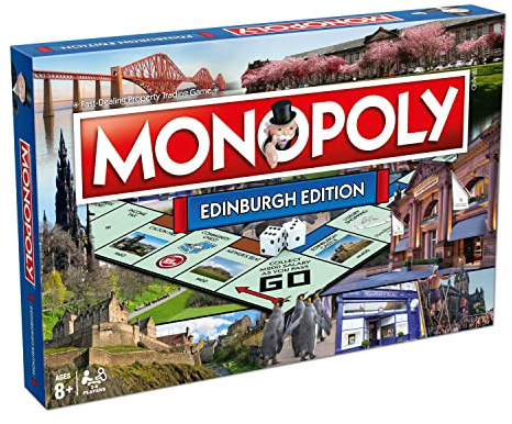 Monopoly-Brettspiel Edinburgh Edition: 2-6 Spieler, Familienspiel für Kinder und Erwachsene, ab 8 Jahren, ideal für Spieleabend