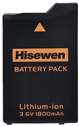 Hisewen 1800mAh 3.6V Lithium-Ionen Akku Ersatz Kompatibel mit Sony PSP 1000 PSP-110 (1001, 1002, 1003, 1004, 1005, 1006, 1007, 1008, 1010), PSP Fat Konsole
