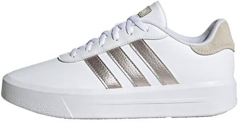 adidas Damen Court Platform Shoes Schuhe, Cloud White/Champagne Met/Aluminium, 39 1/3 EU