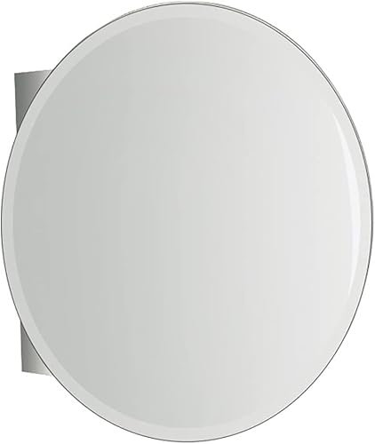 Armoires de Toilette Miroir Rond Rond en Acier Inoxydable avec étagère Miroir de Salle de Bain Armoire à Pharmacie Armoire à Pharmacie Ovale en Acier Inoxydable avec Porte Miroir Suspendue (