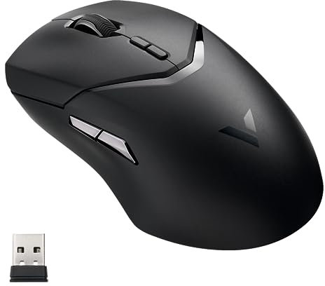 Rapoo VT9Pro - Ratón inalámbrico para juegos, rendimiento de grado de eSports, sensor PAW 3398, 26000 DPI, tiempo de respuesta de 1 ms, peso ligero, 10 botones programables, batería de larga duración,