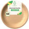 U'reca Organics Eco-Friendly Areca Palm Leaf Round Plates | 7 - Pack of 50 | Suitable for Café Menus, Bakeries & Party Snacks | Compostable, Tree-Free, Leakproof