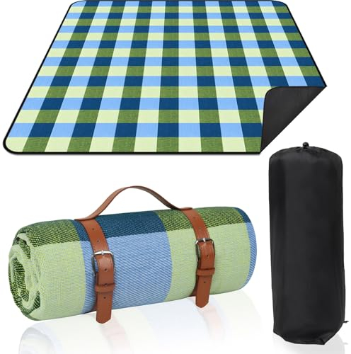 Votoko Picknickdecke 200 x 200cm, Stranddecke Wasserdicht, Tragbare Waschbar Große XXL Strandmatte Sandfrei, Campingdecke Isoliert mit Tragegurt, Picnic Mat für Outdoor Camping Beach Park