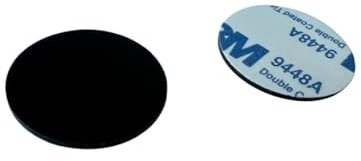 YARONGTECH Wiederbeschreibbare RFID-Münzanhänger, 125 kHz, T5577, selbstklebende Rückseite, Durchmesser 25 mm, Dicke 1 mm, 5 Stück (schwarz)