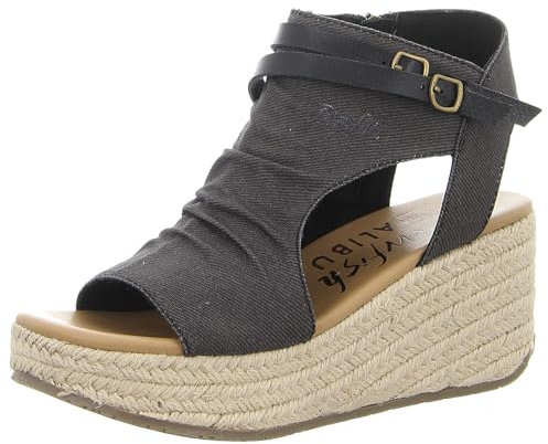 Blowfish Malibu Lacey-c-Cuerda, Sandalias con cuña Tipo Alpargatas Mujer, Black, 38 EU