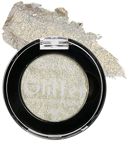 Koreanischer Lidschatten, High Pigment Glitter Lidschatten, Lange Last Schimmer Gold Lidschatten, Wasserdichte schweißfeste Metallic Lidschatten, Funkeln Lidschatten Augen Make-up,Gold Weiß, 2A