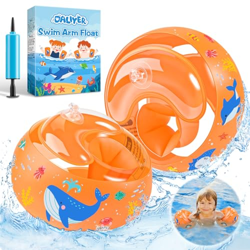 Daliyer Schwimmflügel, Schwimmflügel Kinder 1 2 3 Jahre, Schwimmhilfe ab 1-3 Jahr für Jungen Mädchen, Schwimmhilfe und Swimsafe Gerät für Anfänger, Empfohlenes Gewicht 6-16kg, Armumfang 15-19cm(6CM)