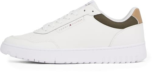 Tommy Hilfiger Herren Court Sneaker Basket Core Lite Low Top, Weiß (Ecru), 42