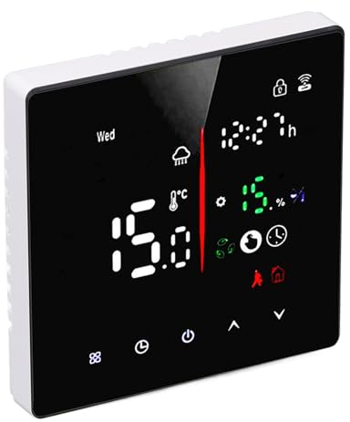 Smart-Home-Thermostat mit WiFi-APP-Steuerung, Touchscreen, 7-Tage-Zeitplanplanung, Fernbedienung für Wyze APP, Energiesparende Effizienz