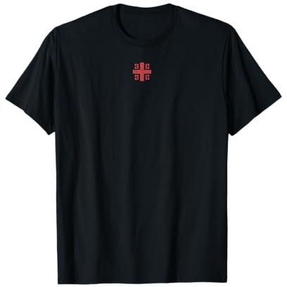 Serbisches Kreuz Flagge Wappen Serbien Orthodoxe Kirche T-Shirt