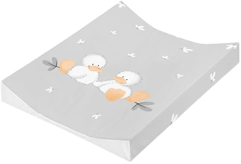 Julius Zöllner® 2-Keil Wickelauflage 50x65 cm - weiche Wickelunterlage - Baby Wickeltischauflage - Folie, wasserdicht & abwischbar - Made in Germany - OEKO-TEX Standard 100 - Quack
