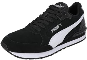 PUMA Sneakers ST Runner v4 in Suede Unisex 43 Black White Silver Metallic
