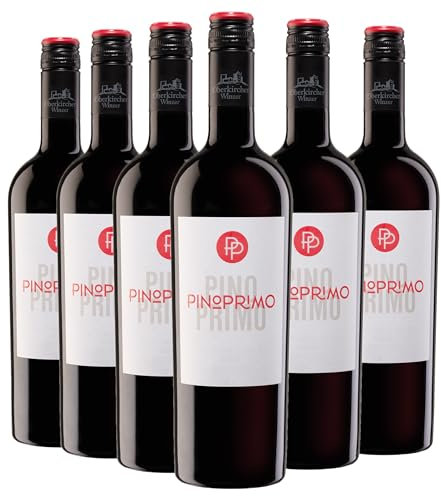 Oberkircher Winzer PinoPrimo Rotwein Cuvée - Rotwein halbtrocken, fein-fruchtig mit kräftigen Tanninen, mild im Geschmack, deutscher Wein aus Baden (6 x 0,75l)