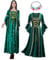 OPAEHJF Renaissance Women Velvet dresses, Medieval Gothic Retro Dress Halloween Irish Vintage Victorian Faire Costumes Cosplay Party (Green, XL)