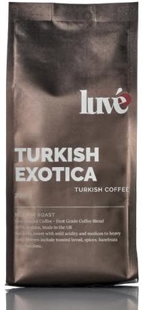 Luve Turkish Exotica Coffee 200g – Fine Ground 100% Arabica – Medium Roast with Spices, Hazelnut & Chocolate Notes – Sweet & Aromatic – Freshly Roasted in the UK