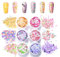 ZIYOYIZ Multi-Color Nail Glitter Flower Sequins Nails Glitter Flakes & Powder for Nail Art Decoration/Face/Body/DIY Crafting