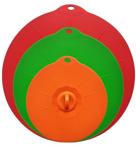 Silicone Lids Food Covers 3 Sizes Suction Lids Cover Heat Resistant Cooking Lid Reusable Dustproof Cover for Bowls Plate Pots Pans Oven Microwave Fridge
