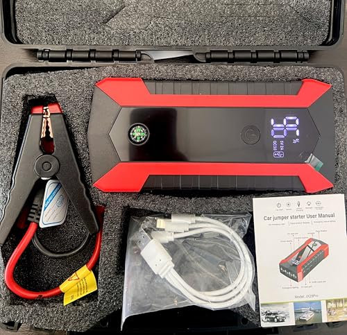 StickersLab - Avviatore di emergenza Auto Batteria Booster Starter Power Bank Portatile 12v 99800mAh