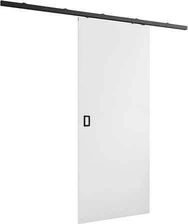 KIER FURNITURE Wandschiebetür WERDI Weiß 66x205x1,6 cm | Wandschiebetür mit stabilem Laufsystem für Wohn- und Schlafräume, platzsparend und beidseitig montierbar