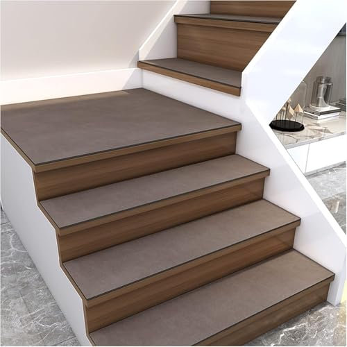 Peldaños De Escalera Rrar C con Caucho Pv O-Slip Bottom O-Slip Idoor Stair Ruers para Basemet Peldaños De Madera, Alfombras De Escalera Alfombrillas para Niños Y Ancianos, C, 30x100cm(2PCS)