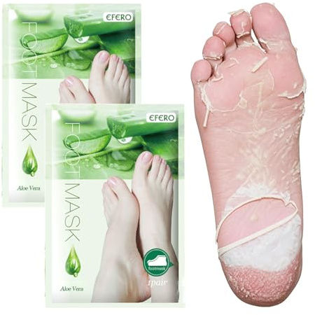 PacuM 2 Paar Fußmaske Hornhaut Hornhaut Socken Fussmaske (Aloe Vera)