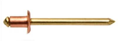 500 Blindniete, runder Kopf, Gorivet, TRS, 4 x 10 mm – Kupfer/Messing D-Work