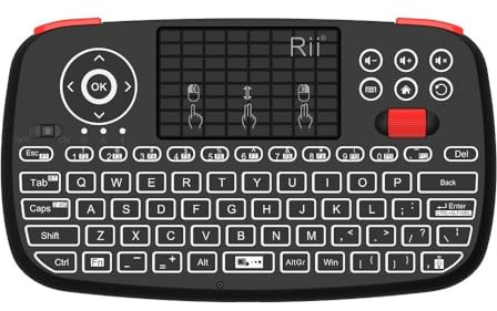 ELEMENTEY KB6 Double Mode Bluetooth + 2.4Ghz USB Mini Clavier Sans Fil avec TouchPad + Unique Scroller