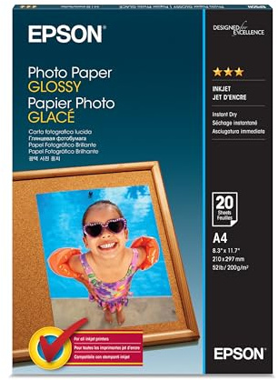 Epson S041140 Photo Paper, DIN-A4, 194g/m², 20 Blatt