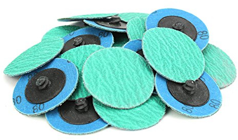BHA 2 Zirconia Quick Change Sanding Discs Type R Male, 80 Grit - 25 Pack | 80-grit Zirconia quick-change discs for fast sanding & stock removal on metal; twist-on for fast die-grinder swaps