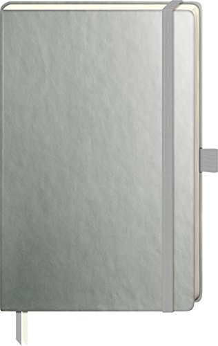 Brunnen 105554892 Notizbuch Kompagnon Metallic (Hardcover Einband, 9,5 x 12,8 cm, dotted, 192 Seiten) 1 Stück Anthrazit