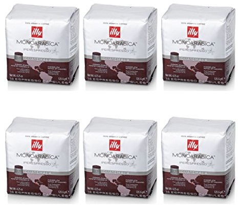 ILLY 6 Packs à partir de 18 Capsules Monoarabic Guatemala
