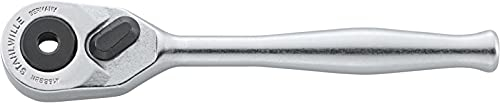 STAHLWILLE 415SGB N l 1/4“ Bit-Ratsche l kompakte Knarre mit 80 Zähnen l schlanker Stahlgriff l Made in Germany