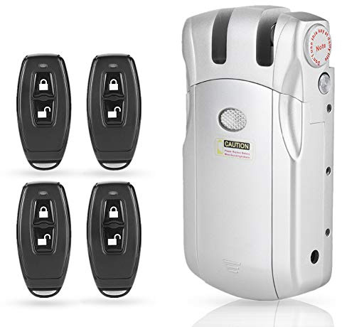 WAFU Invisible Keyless Wireless Remote Control Electronic Lock - Premium Zinc Alloy - Enhanced Home Security - Easy Installation - 20m Unlocking Range